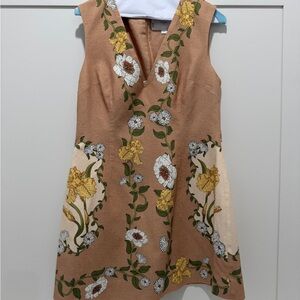 Floral Embroidered Mini Dress